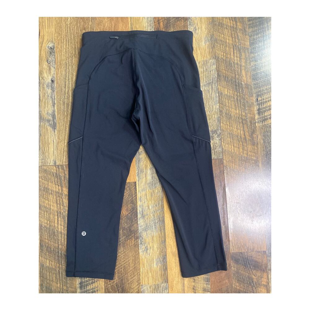 Lululemon Speed Up Crop 21" Black Luxtreme Sz 8 Hi Rise Compression